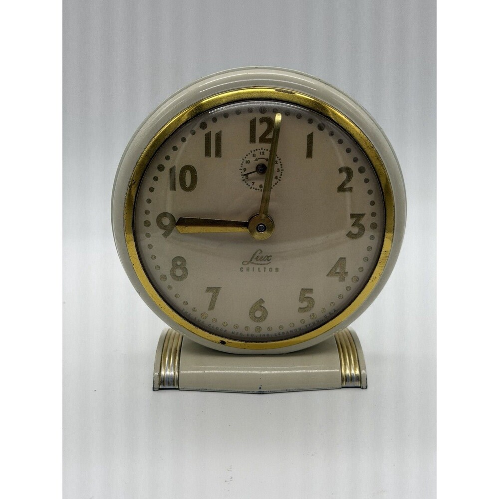 Lux Chilton Art Deco Wind Up Alarm Clock Parts Repair USA Alarm